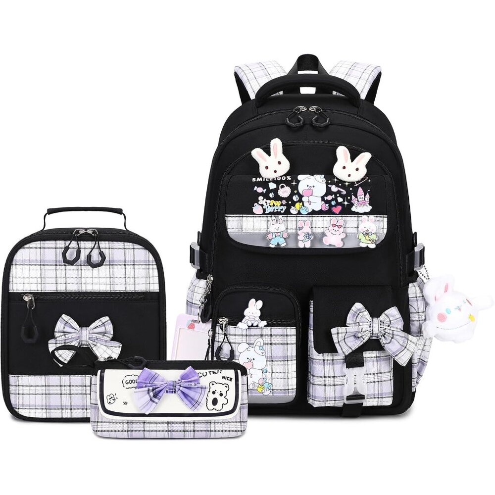 Adorable 3-Piece Backpack Set For Girls Perfect For School, Travel & More!